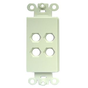 Decora Insert Plate w/4 connector hole White