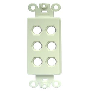 Decora Insert Plate w/6 connector hole White