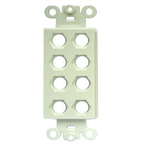 Decora Insert Plate w/8 connector hole White