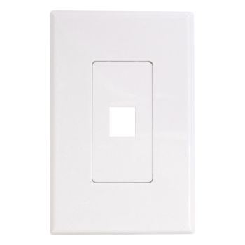 Decora Screwless Modular Wall Plate - 1 Port - White