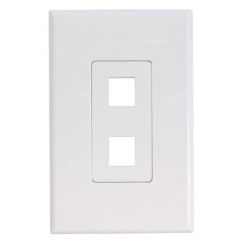 Decora Screwless Modular Wall Plate - 2 Ports - White