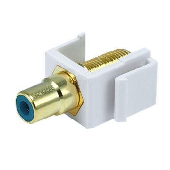 RCA Female To F1 Keystone Insert Blue Bow