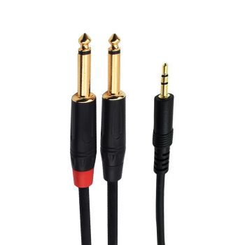 DIGIFLEX 1/8" TRS Male to 2 x 1/4" TS Male Cable - 15 ft (4.5 m)