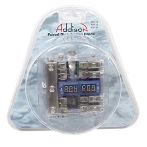 4Way Dist Block With V/Amp Meter