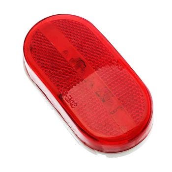 Incandescent Marker Light - Oval - Red - 12 V - 4″ x 1-7/8″ x 1″