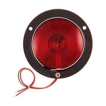 Universal 3 Function Tail Light - Stop/Turn/Tail Light - 12V - Round - Red - 4″