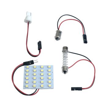24 LED Module - 3528 SMD - T10/BA9S/211 Base - 12 V DC - White