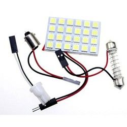 Module de 24 DEL - 5050 SMD - T10/BA9S/211 - 12V - Blanc