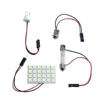 24 LED Module - 5050 SMD - T10/BA9S/211 - 12V - White