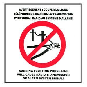 Sticker #2 Label 4X4 Warning: Cutting Phone Line