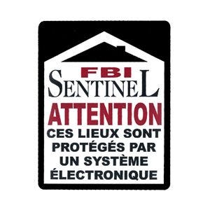 Sentinel Fbi Sticker (2 3/4X 3 1/2) 2 Color Red &amp;
