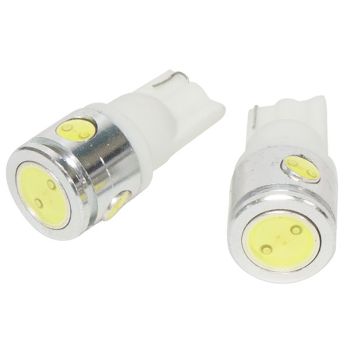 Bulbs 3 LED 0.5 W + 1 LED 1 W - T10 Base - White - Pack of 2