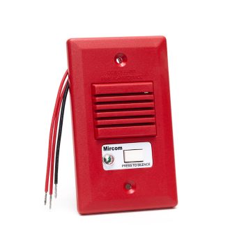 MIRCOM  24V DC Fire Alarm Siren with Silence Button  - 25W - Red