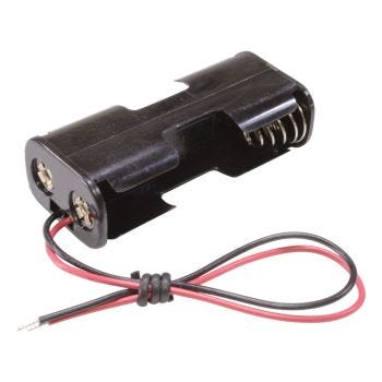 2 x AA Side Battery Holder with Bare Wires