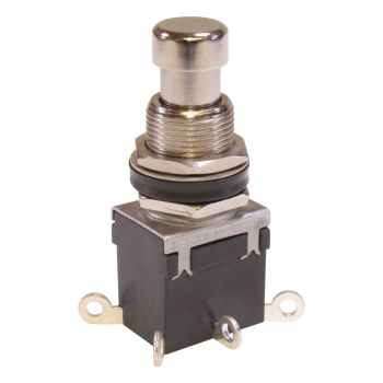 Push Button Switch - D.P.D.T. - ON/ON - 125 V/250 V - 4 A/2 A - Silver