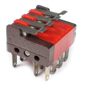 Quadruple Microswitch NO/NC - 10.1A - 125V