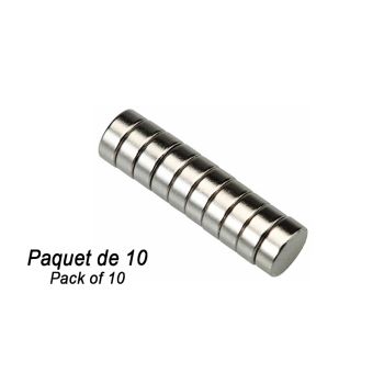 Neodymium Magnet - Round - 8 mm x 3 mm  - Pack of 10
