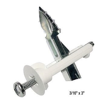 COBRA Self-Drilling Toggle Anchor with Screw - 3/16 x 3 in - 6 Pack
