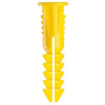 185C Yellow Plastic Screw Anchors #4-6 X 7/8′′ (100P