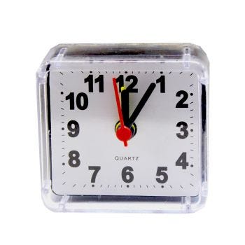 Mini Quartz Alarm Clock - Various Colors