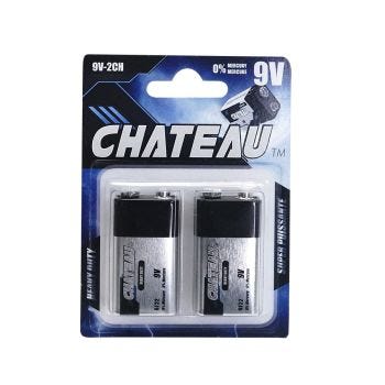 Super Heavy-Duty Carbon-zinc 9 V Battery - 2 Pack