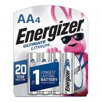 ENERGIZER 1.5V Lithium AA Battery - 4-Pack