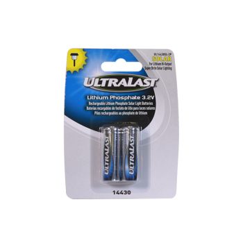 Ultralast 14430SL Rechargeable Lithium Phosphate Battery - 3.2 V - 400 mAh - 2-Pack