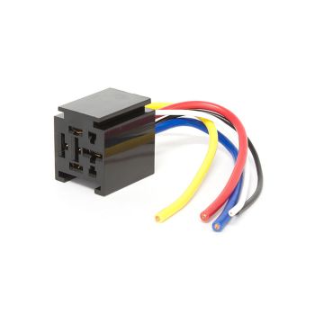 Relay Base with Wires and 5 Pins - 12 AWG