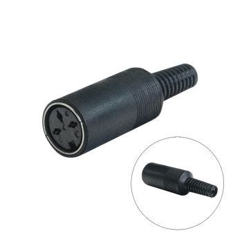 3 Pin Female DIN Cable Connector - Nylon