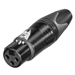 NEUTRIK NC3FXX 3-Pin Female XLR Connector - Black