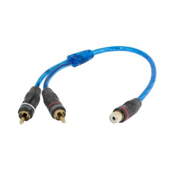 RCA Female to 2 x RCA Male Cable Splitter - 30 cm