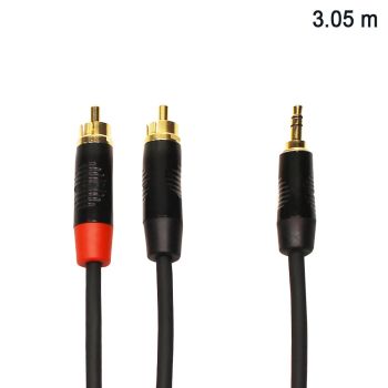 DIGIFLEX 1/8'' TRS Male to 2x RCA Male Cable - 10 ft (3.05 m)