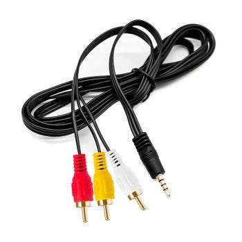 Câble A/V 3.5 mm mâle à RCA audio/vidéo mâle - 1.8 m