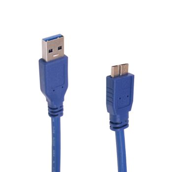 USB 3.0 Male to Micro B Male Cable - Blue - 1.8 m
