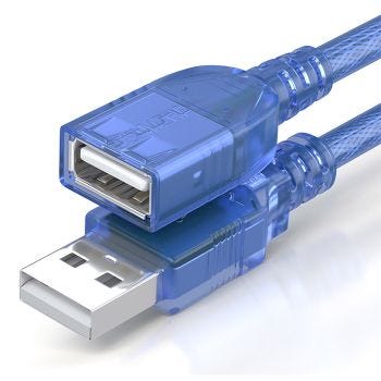 Câble d’extension USB 2.0 mâle à femelle - Bleu - 5 m