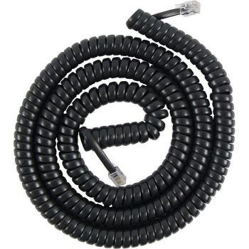 Fil spiralé pour téléphone fixe  - Noir - 15 m