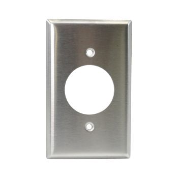 1-Gang Locking Stainless Steel Wall Plate - 40mm - NEMA