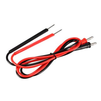 Precision Needle Test Probe Set with Banana Plug - Red and Black
