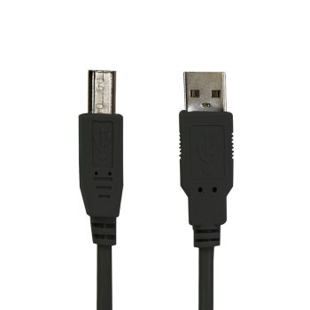 USB-A Male to USB-B Male Printer Cable - Black - 1.8 m