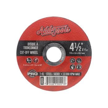 Stainless Steel Cut-Off-Wheel - Type 41 - 4-1/2" x 7/8" x 1/16"