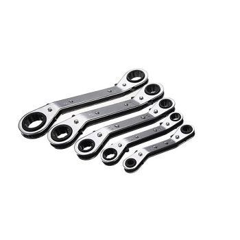 Double Head Ratchet Wrench Assortment - Metric - 5 pieces