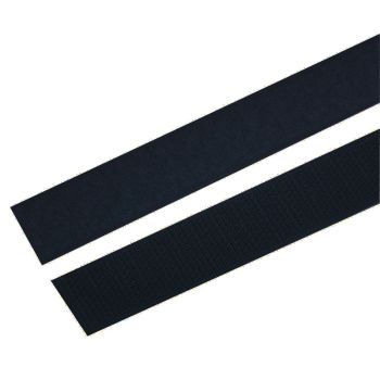 19 mm x 1.2 m Self-Adhesive Velcro Tape - Black