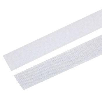 19 mm x 1.2 m Self-Adhesive Velcro Tape - White