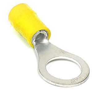 Terminal à anneau - vis 10.5 mm - 12-10 AWG - Double baril - Jaune - Paquet de 10