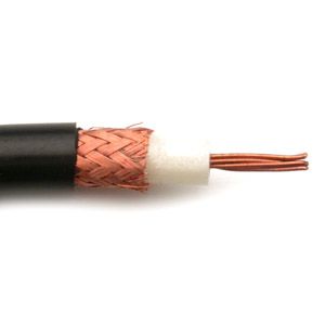 Fil coaxial RG-8/U - 95 % Blindé - FT4 - Noir - Vendu au mètre