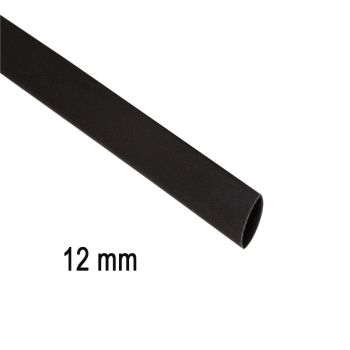 12 mm (1/2") Heat Shrink Tube - 1.2 m - Black