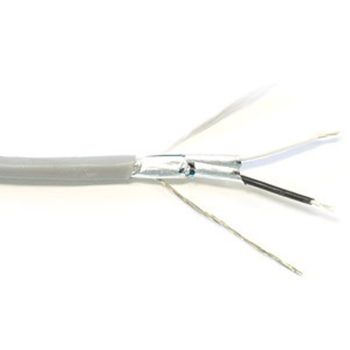 Multi-Stranded Wire Cable - 2C/20 AWG - Shielded - FT4 - Gray - Sold by Meter