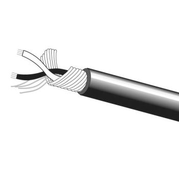 2/24 Balanced Microphone Cable - Shielded - Black - Sold by Meter