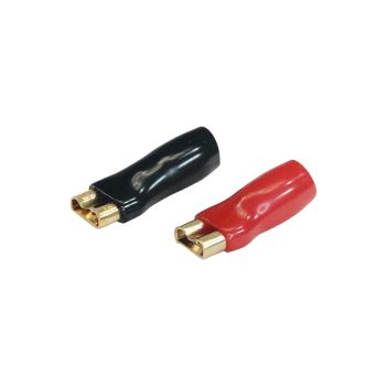 Terminaux femelles à lames 1/4" - 14-16 AWG - Noir/Rouge - 5 paires