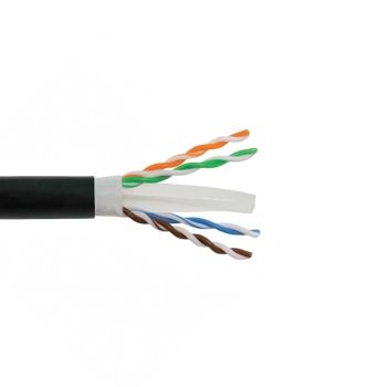 Ethernet Cable - Category 6 - 4 Pairs/23 AWG - Black - Sold by Meter 